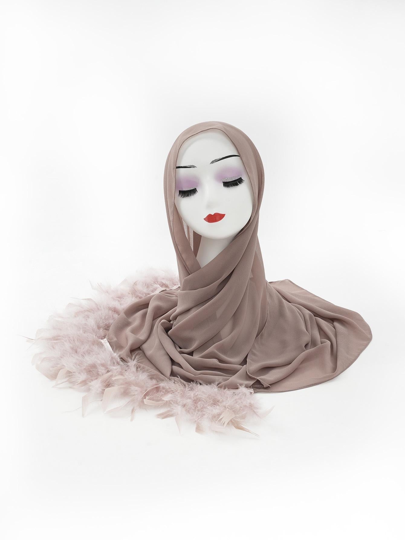 HAYA HA1146 Pure Color Chiffon Breathable Headscarf