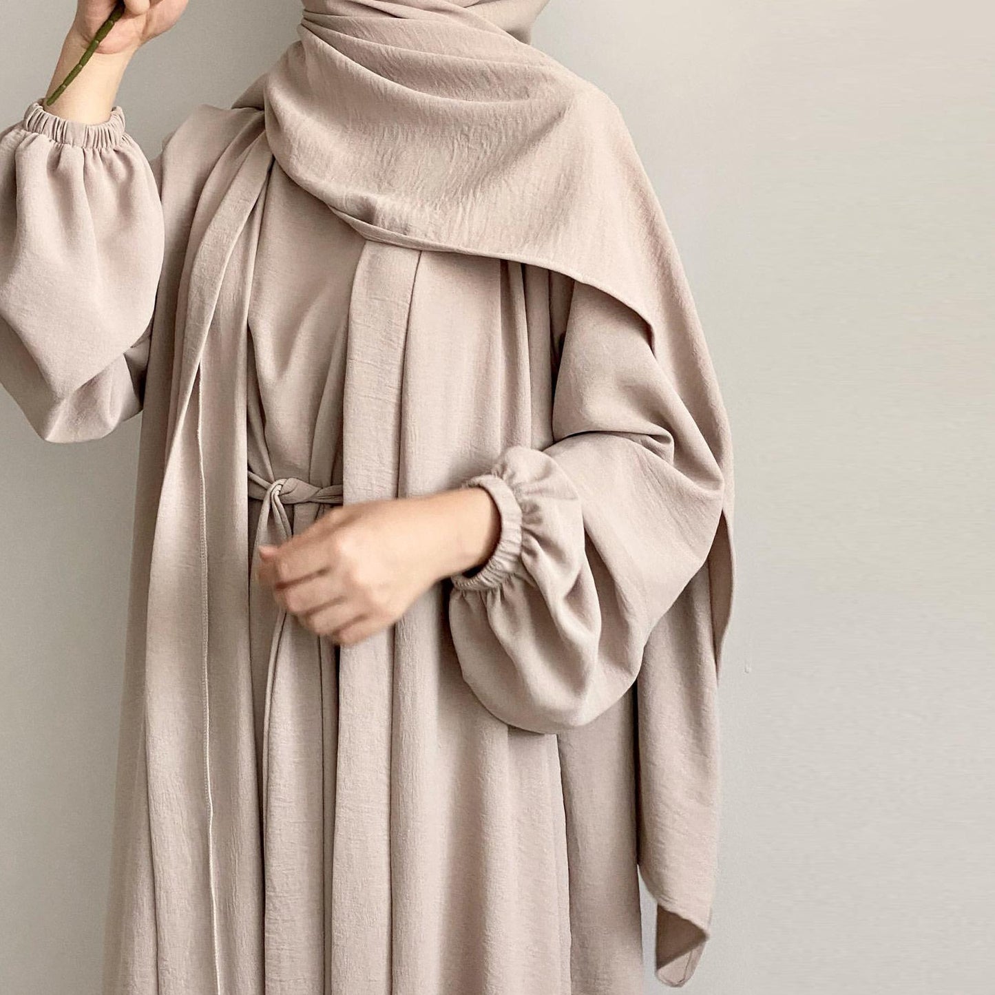 HAYA HAYA0995 3pcs Cardigan+without  Sleeves Inner Dress+Hijab