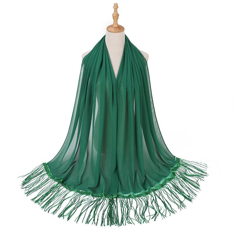 HAYA HA1139 Pearl Chiffon Scarf
