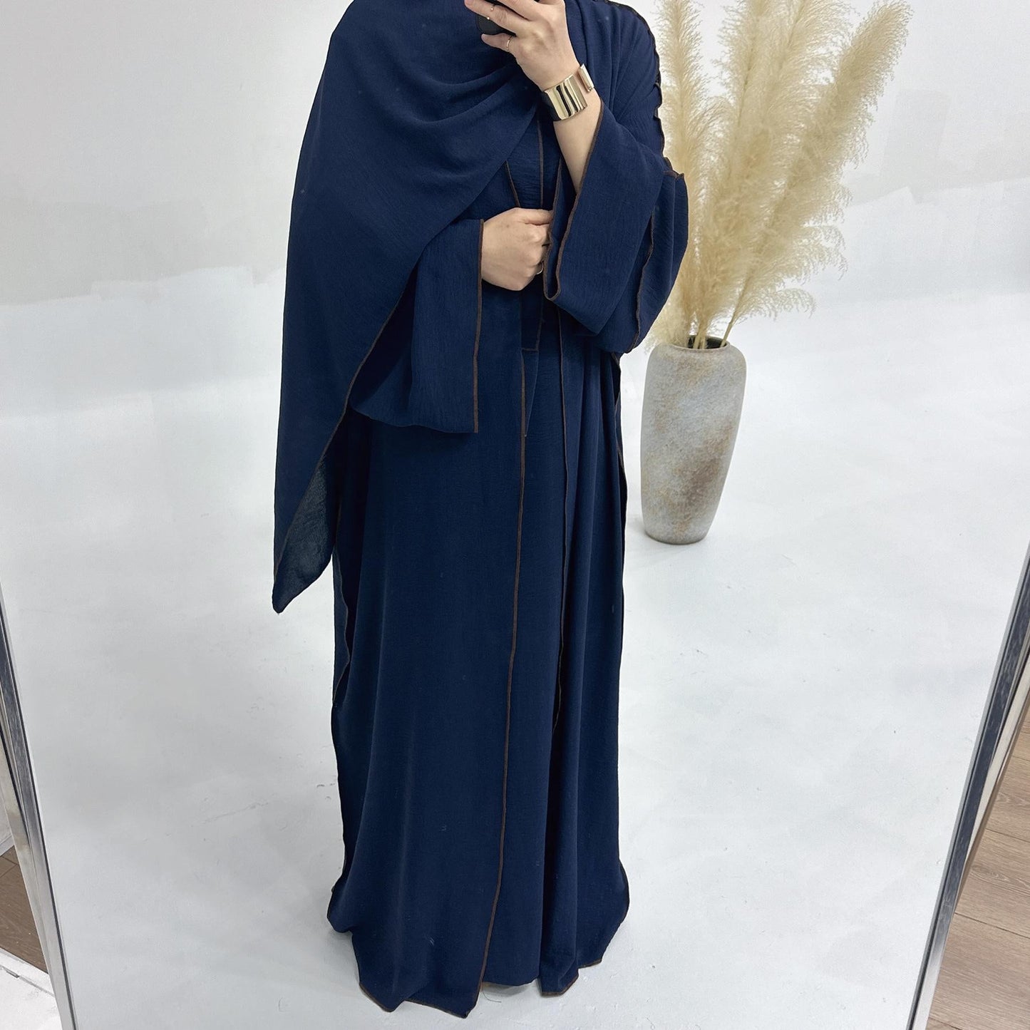 HAYA HA1182 3pcs Set Crepe Inner Dress and Cardigan and Hijab