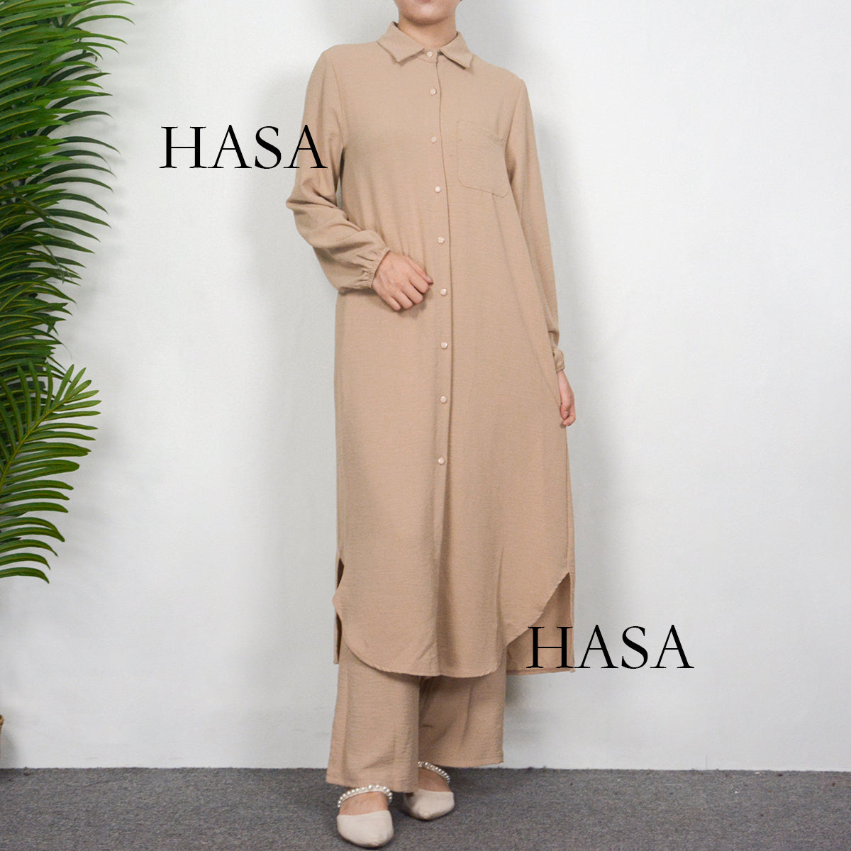 HAYA0628 HAYA  Crepe women's two-piece suit