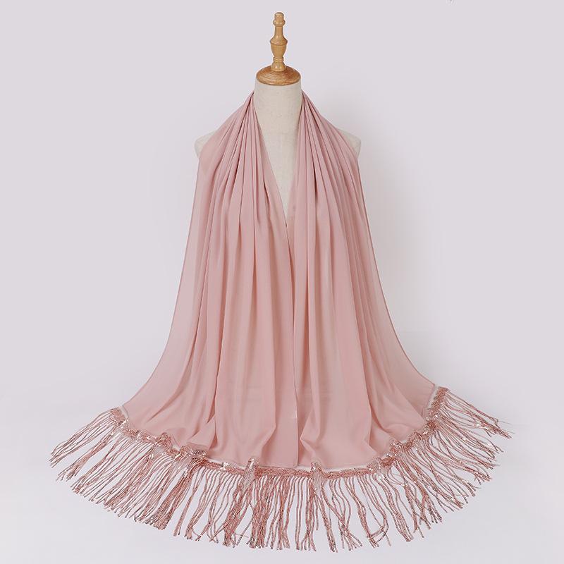 HAYA HA1139 Pearl Chiffon Scarf