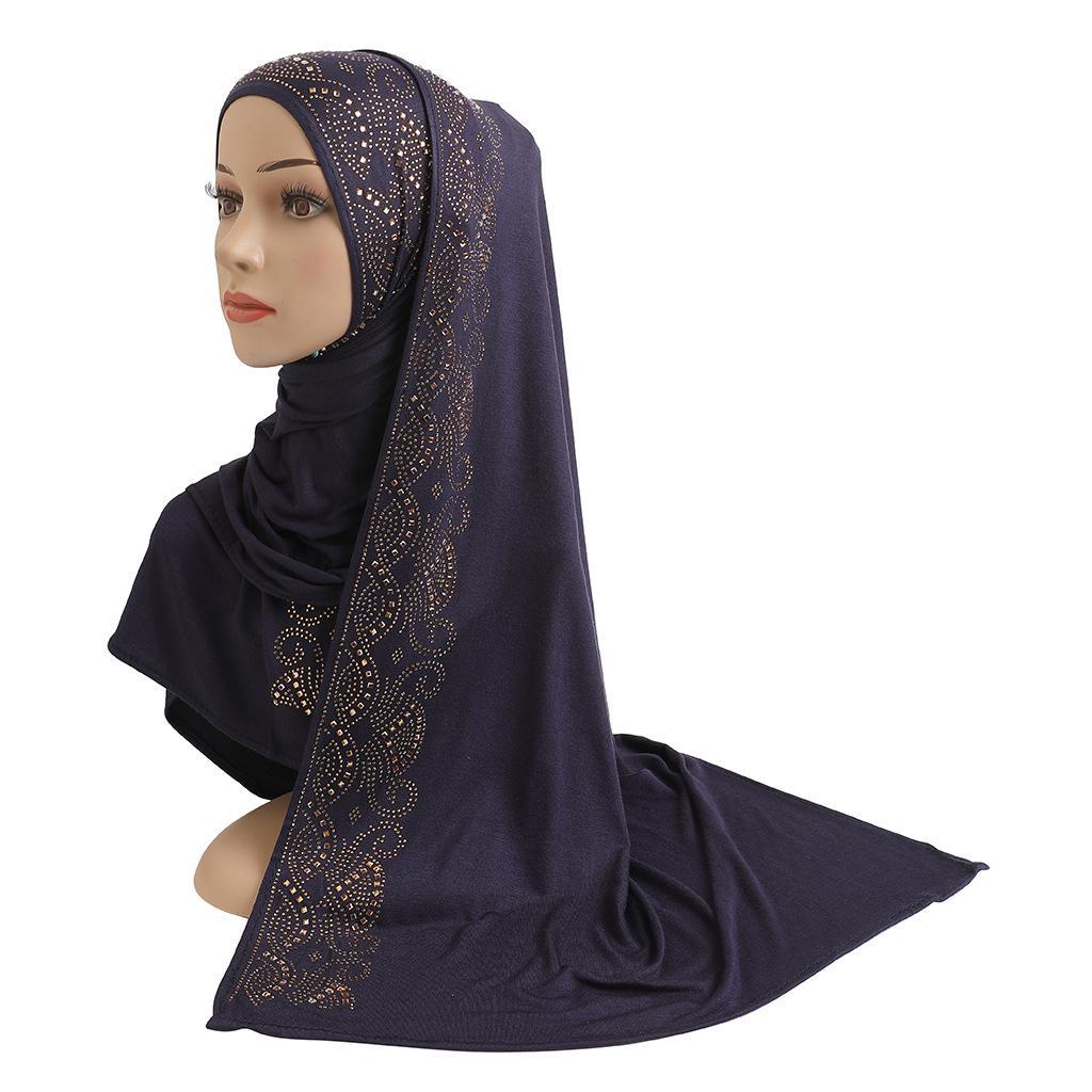 HAYA HA1144 Cotton Hot Gold Glass Diamond Headband