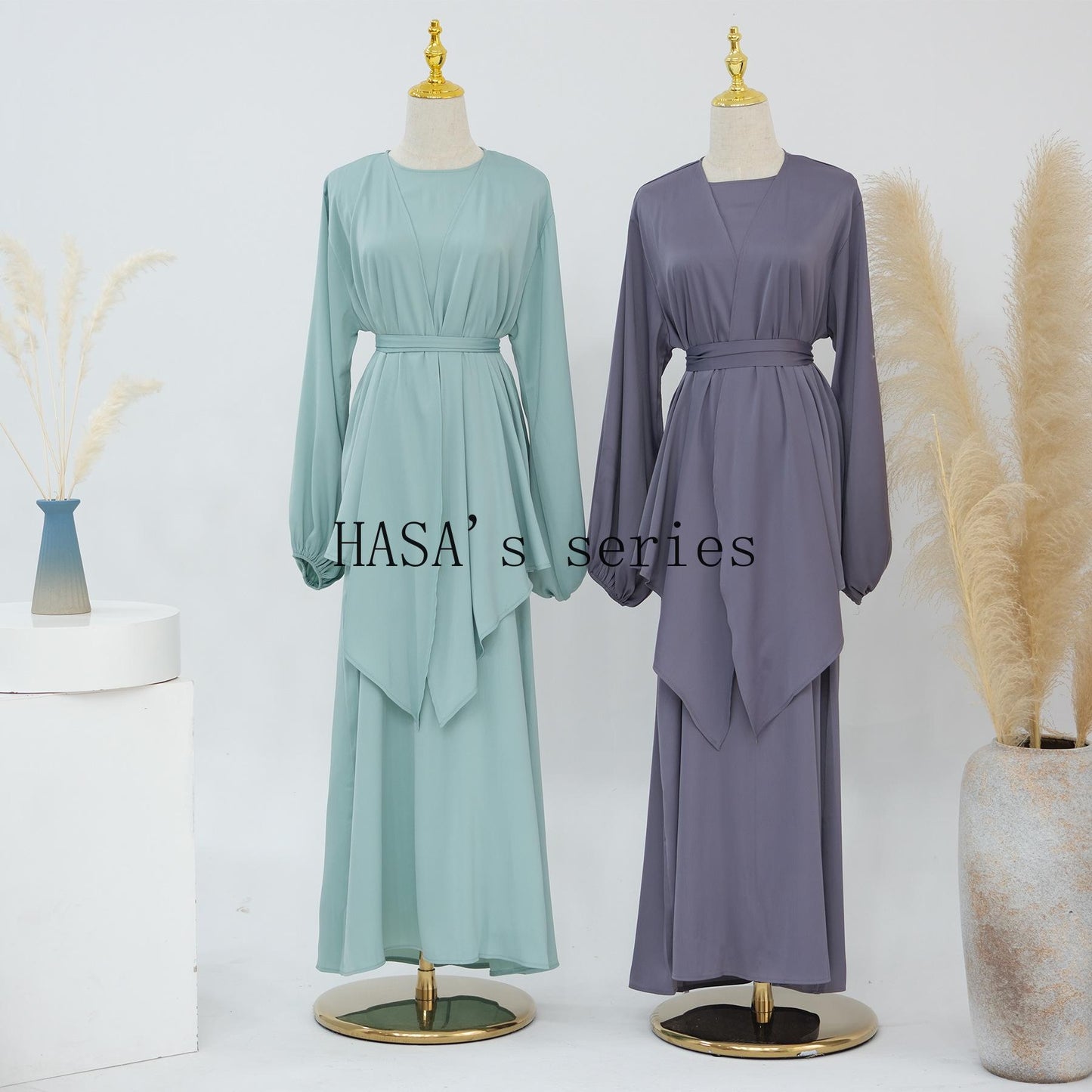 HS4845 Simple, Solid-color, Loose-fitting Two-piece Set, A Comfortable and Coordinated Outfit.