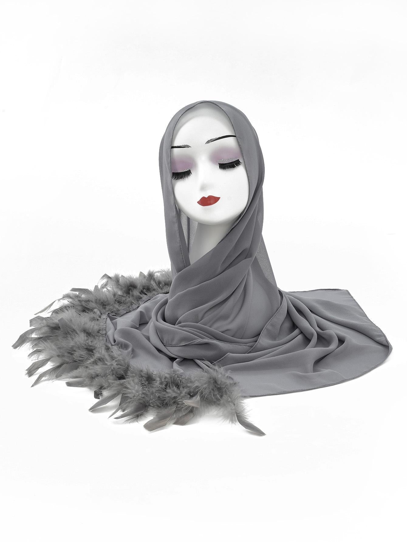 HAYA HA1146 Pure Color Chiffon Breathable Headscarf