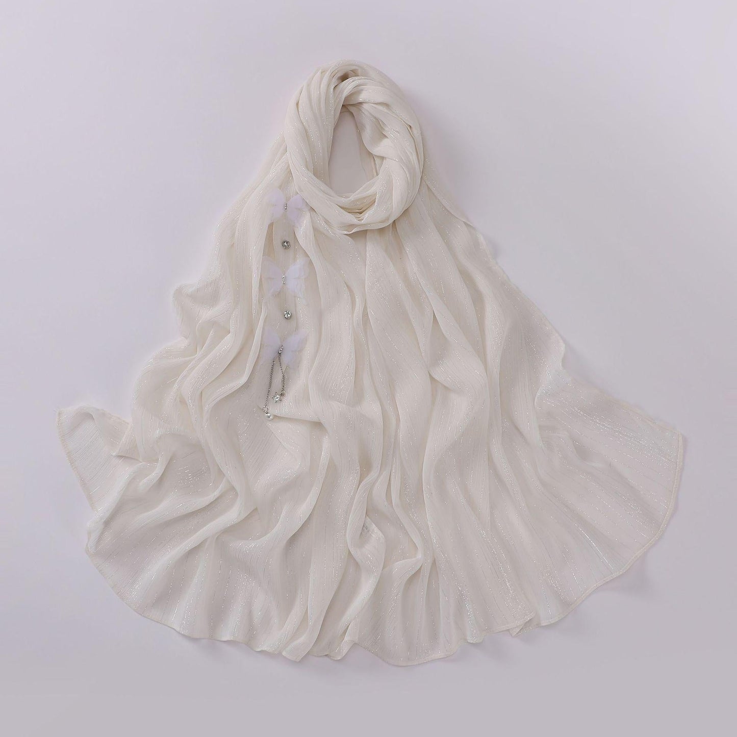 HAYA HA1112 Butterfly Long Headband Muslim Hijab