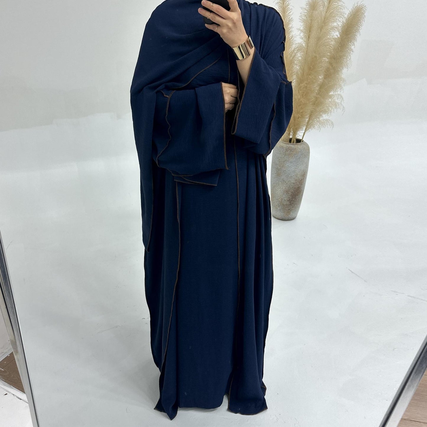 HAYA HA1182 3pcs Set Crepe Inner Dress and Cardigan and Hijab
