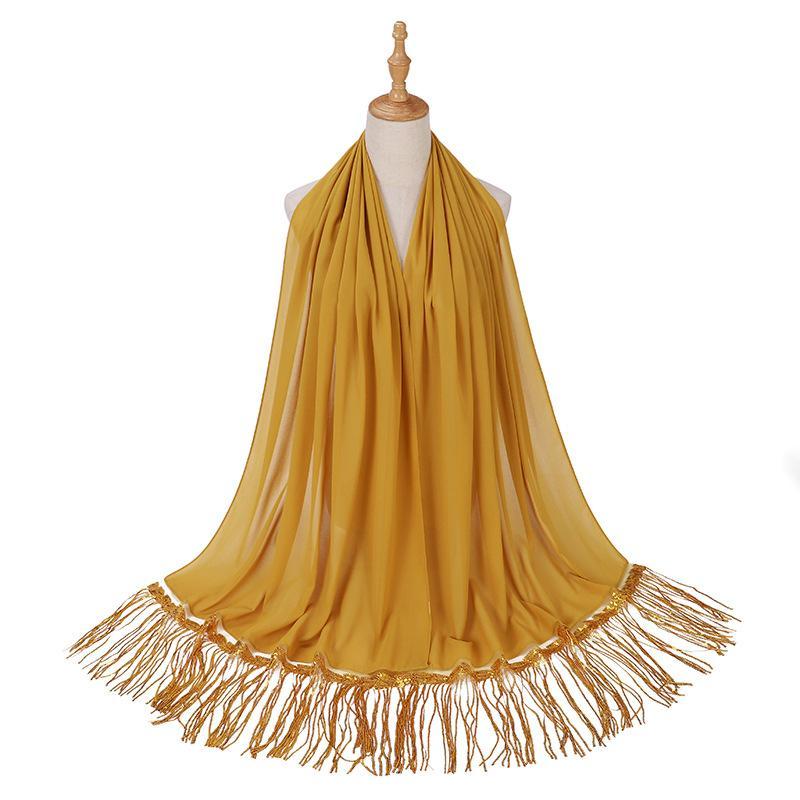 HAYA HA1139 Pearl Chiffon Scarf
