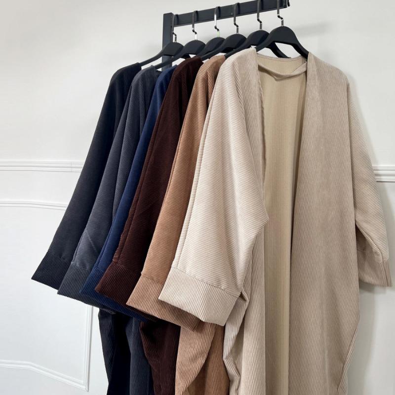 HAYA HAYA0566 Autumn/Winter Corduroy Cardigan Coat