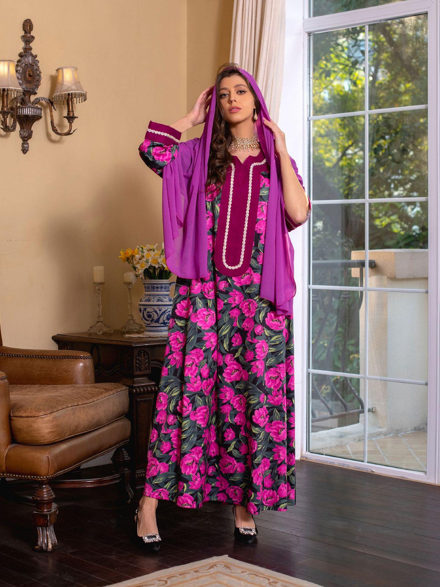 HAYA HAYA1072 Fashion New Product Hot Diamond Printed Dress