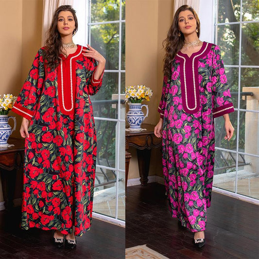 HAYA HAYA1072 Fashion New Product Hot Diamond Printed Dress