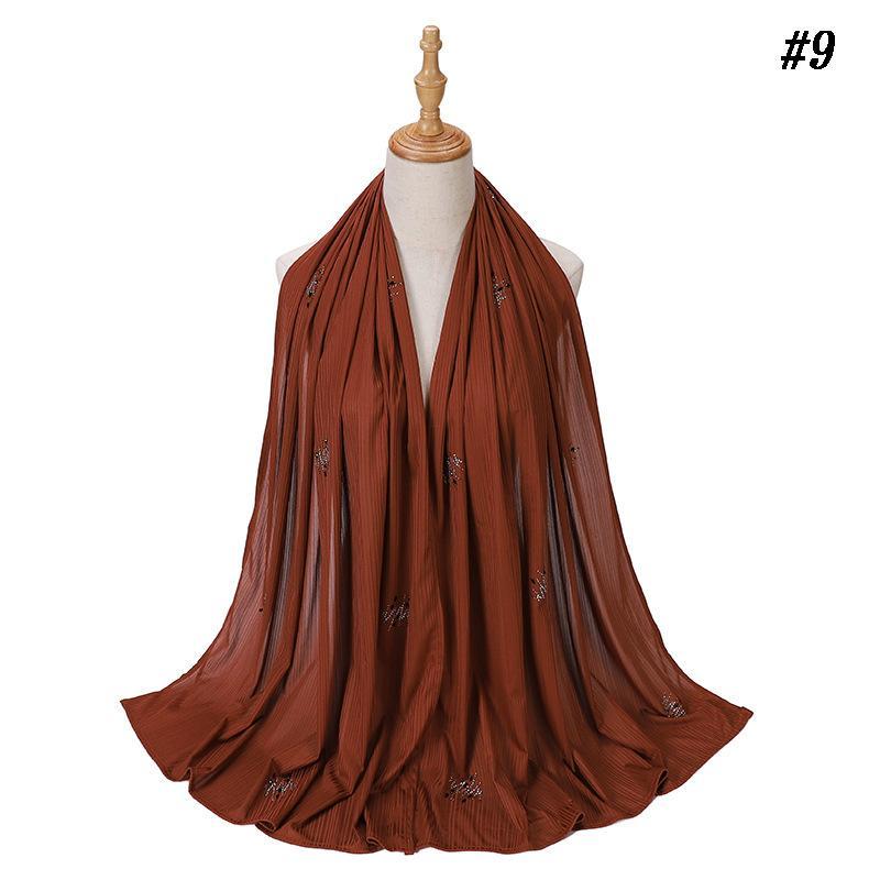 HAYA HA1133 New Striped Hot Drilling Headscarf