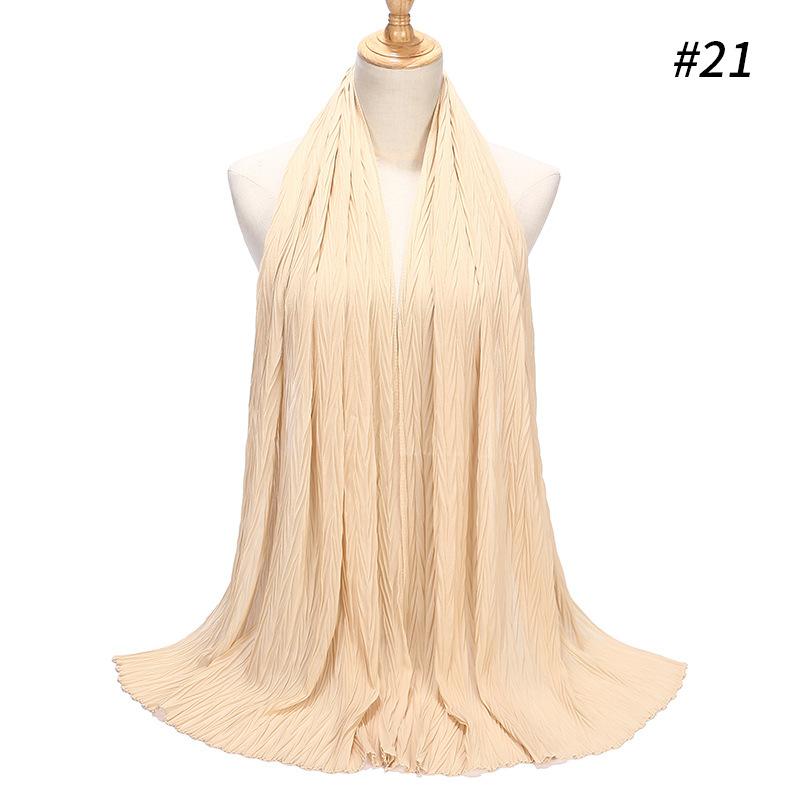HAYA HA1137 Pearl Chiffon Baotou Scarf