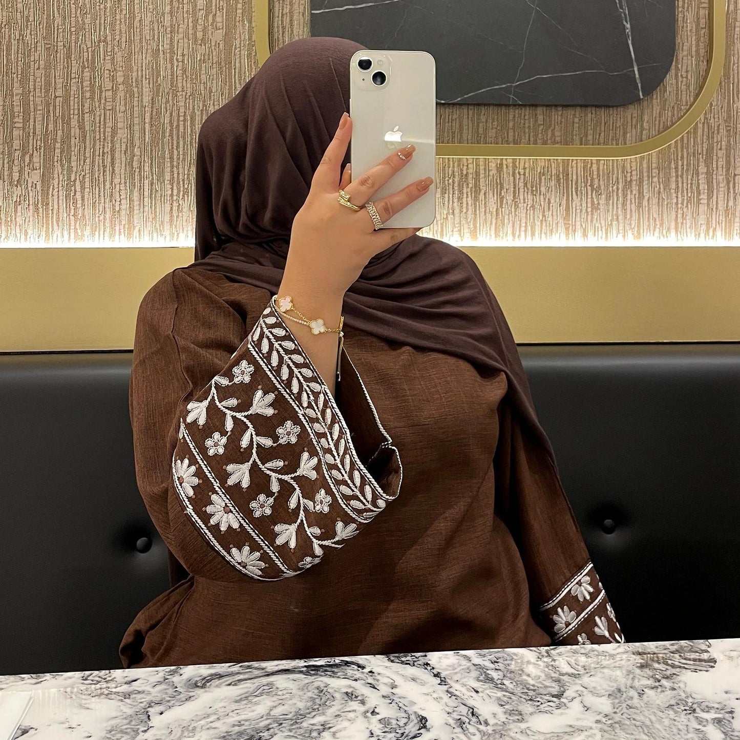 HAYA HA1172 Embroidered Elegant Dress Robe