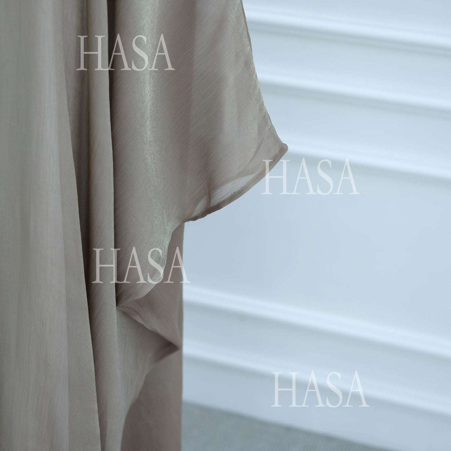 HA6534 Elegant Island Wrinkle Texture Solid Color Cardigan Robe