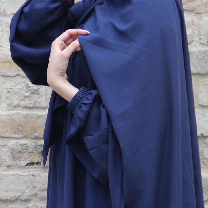New Middle East Dubai Turkish Robe Dress with Hijab hoody abaya