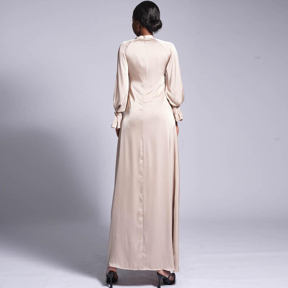 HAYA HAYA0436 Diamond Buckle Long Solid Loose Dress