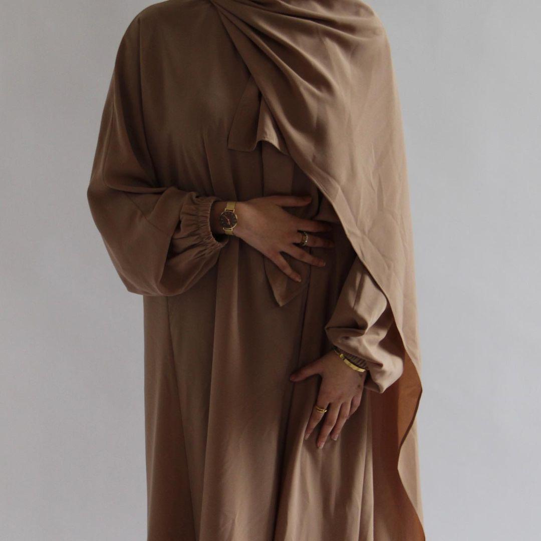New Middle East Dubai Turkish Robe Dress with Hijab hoody abaya