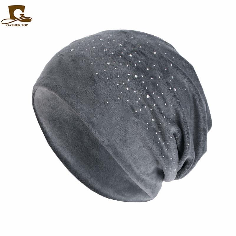 HAYA HA1091 Full Sky Star Diamond Muslim Headband Hat