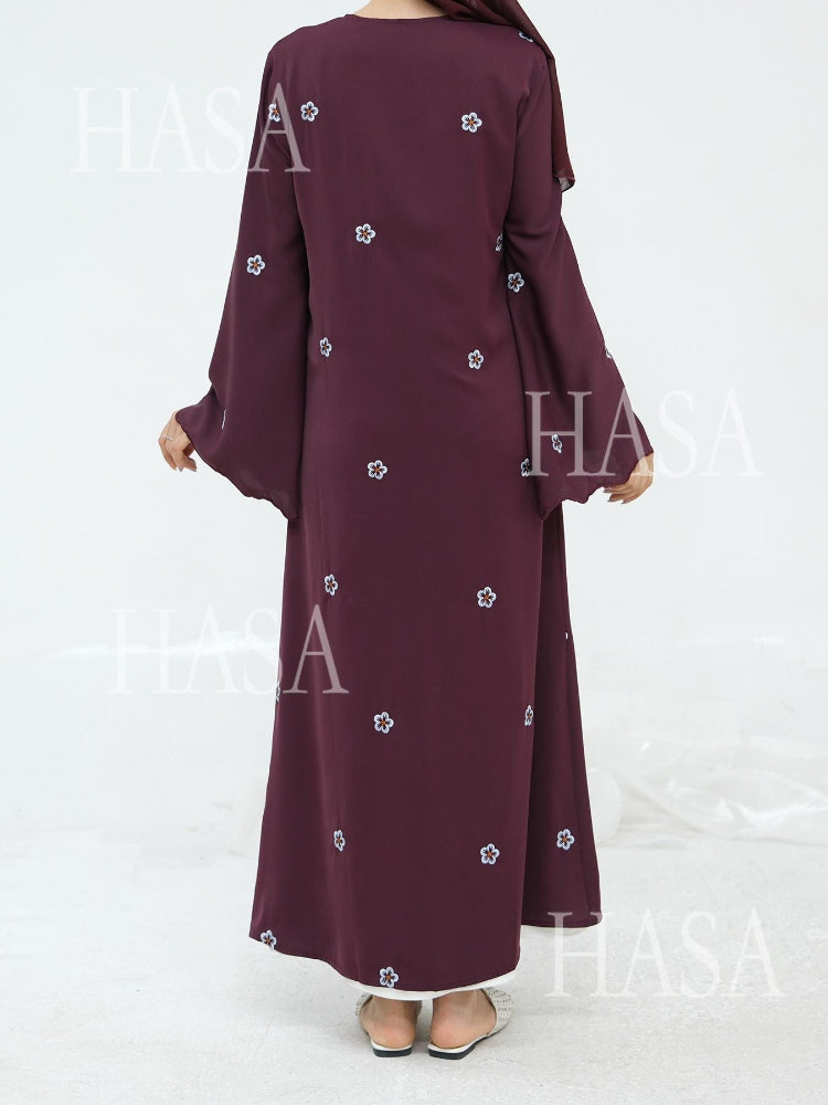 HA6612 All-over Embroidered Cardigan Two-piece Set