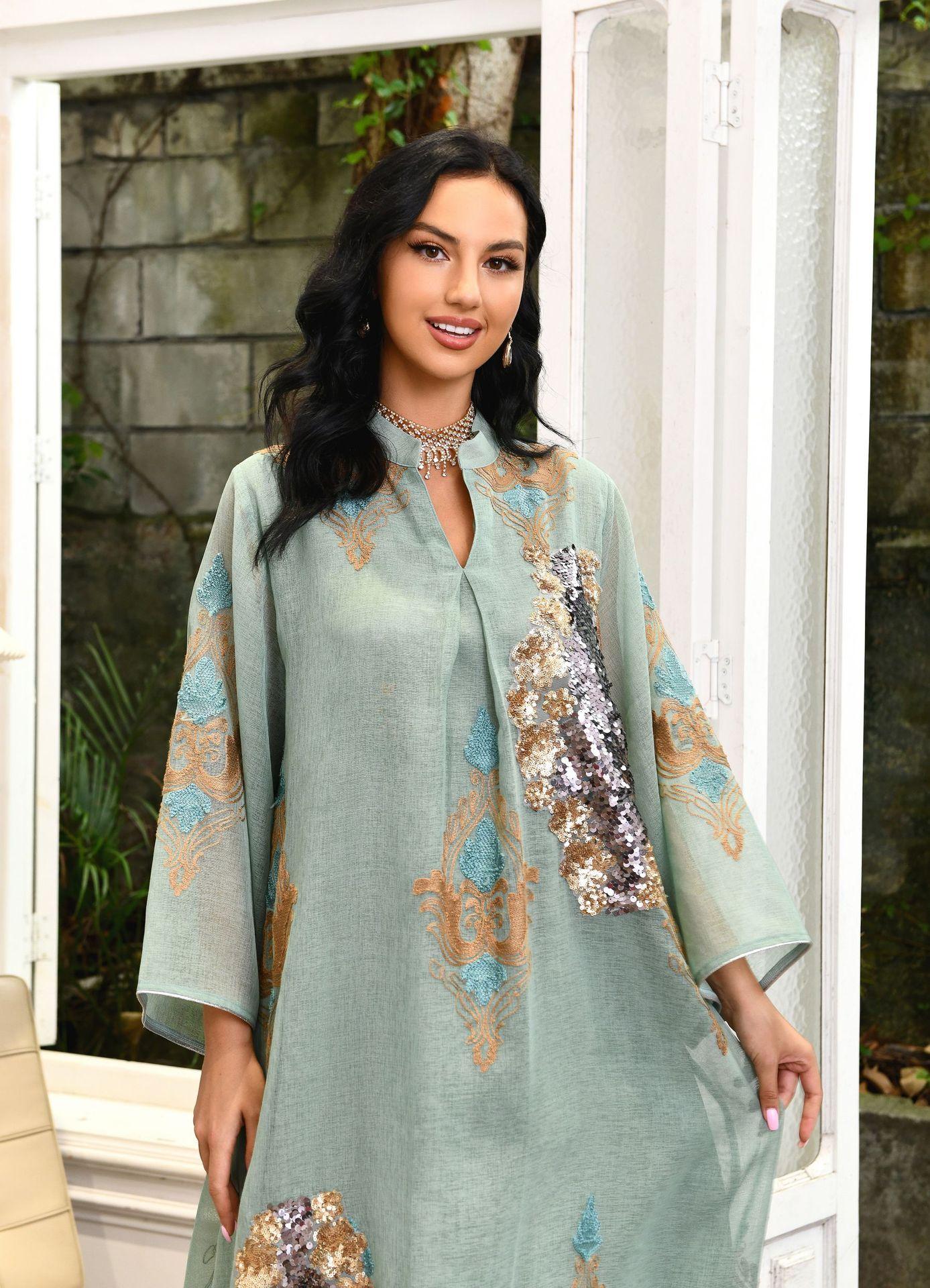 HAYA HAYA0443 Muslim Embroidered Dress