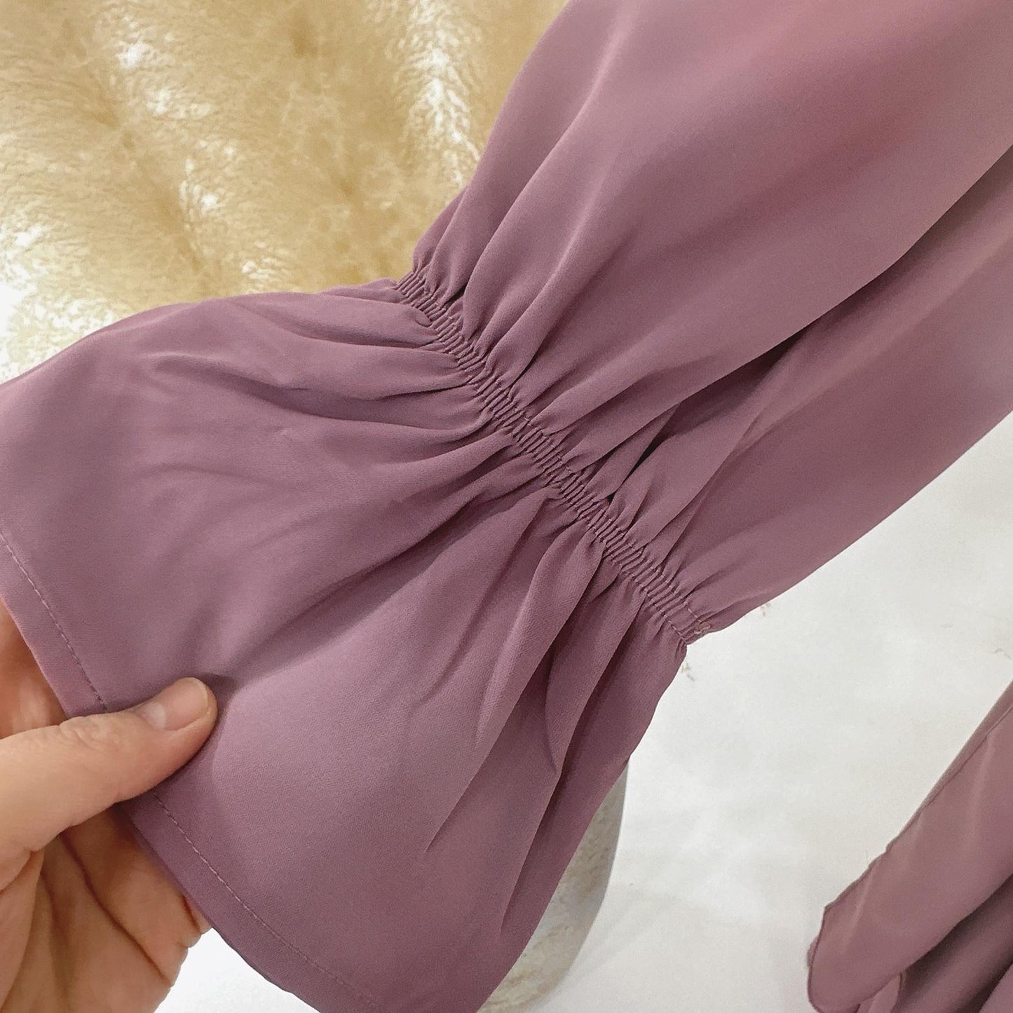 HAYA HA1173 Solid Color Hooded Abaya with Side Pocket