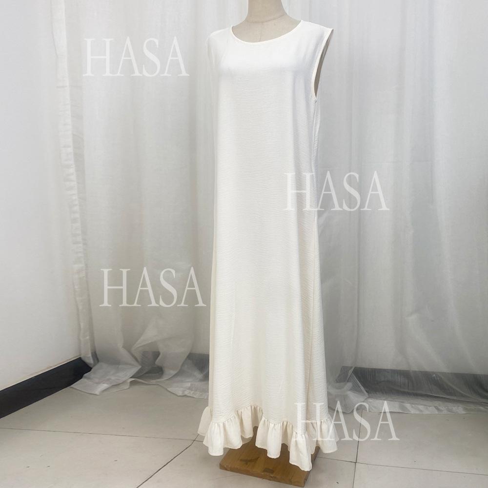 HA5860 Fashionable Imitation Linen Solid Color Robe, Breathable and Comfortable Leading The Trend abaya girl