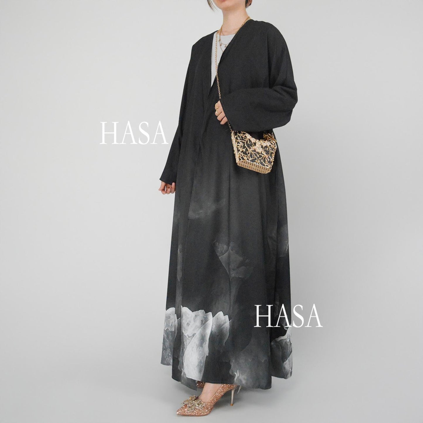 HA6324 Artistic Ombré BrusHAtroke Summer Kimono Abaya