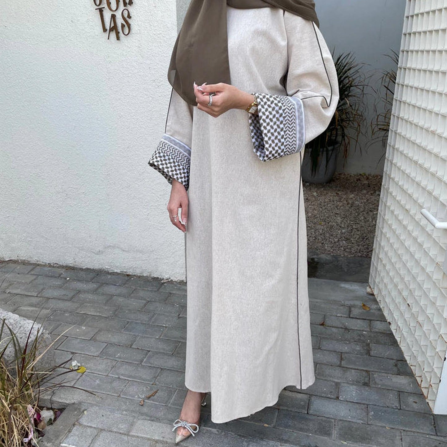 HAYA HA1181 Patchwork Elegant Abaya