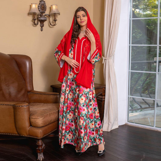 HAYA HAYA1073 Fashionable Embroidered Dress