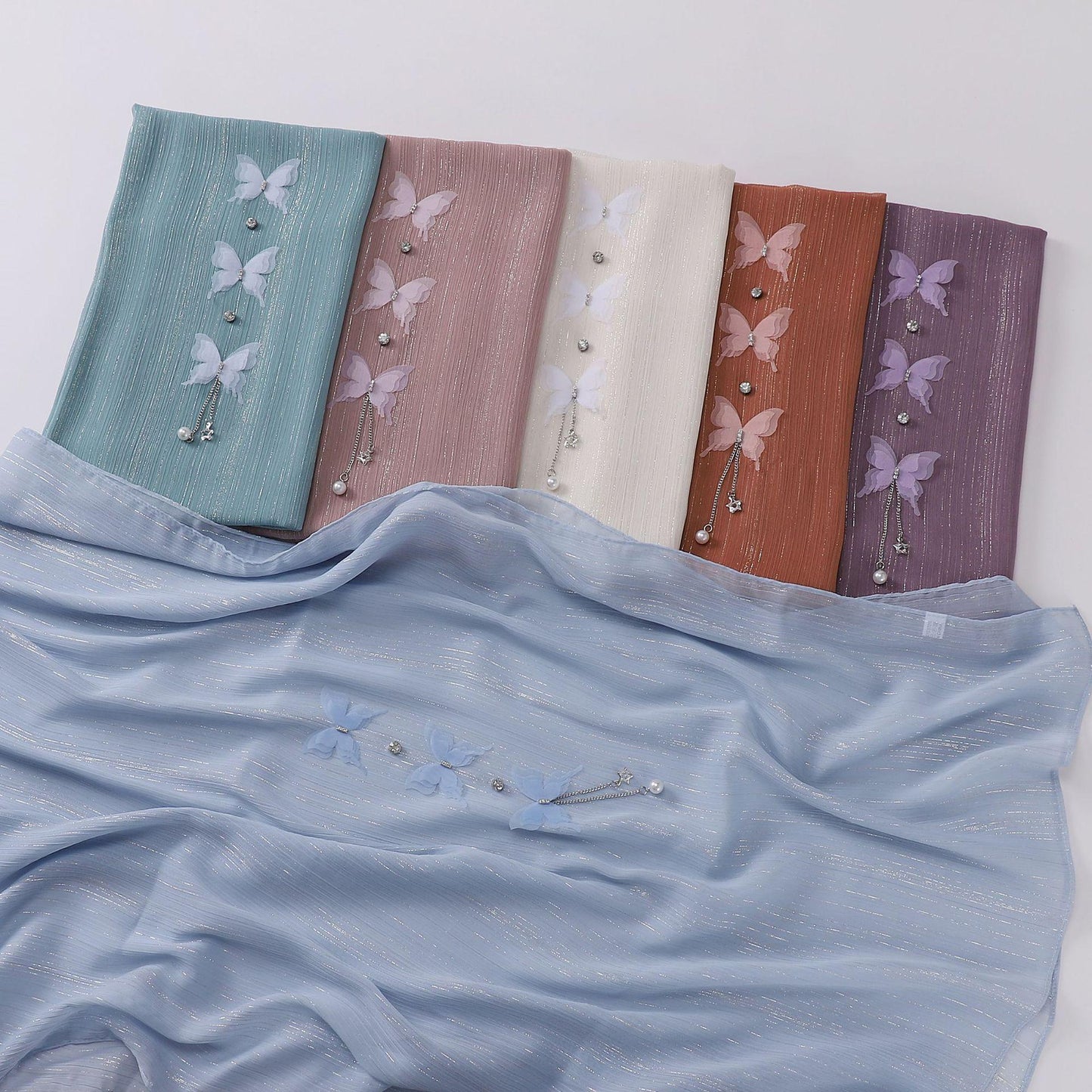HAYA HA1112 Butterfly Long Headband Muslim Hijab