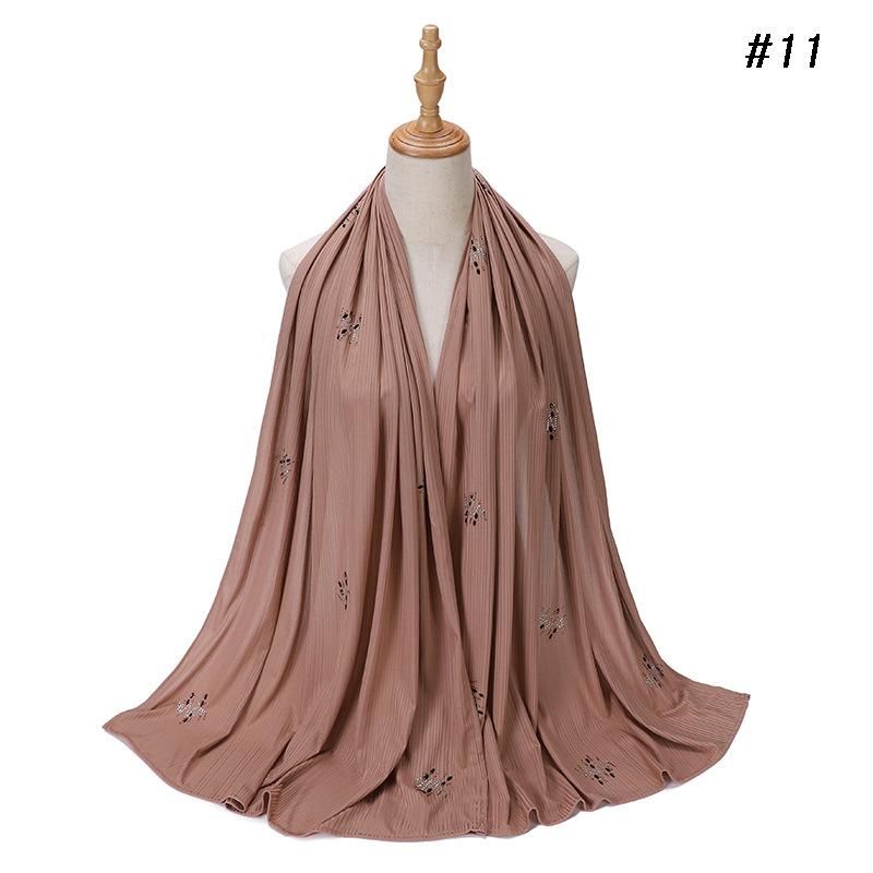 HAYA HA1133 New Striped Hot Drilling Headscarf