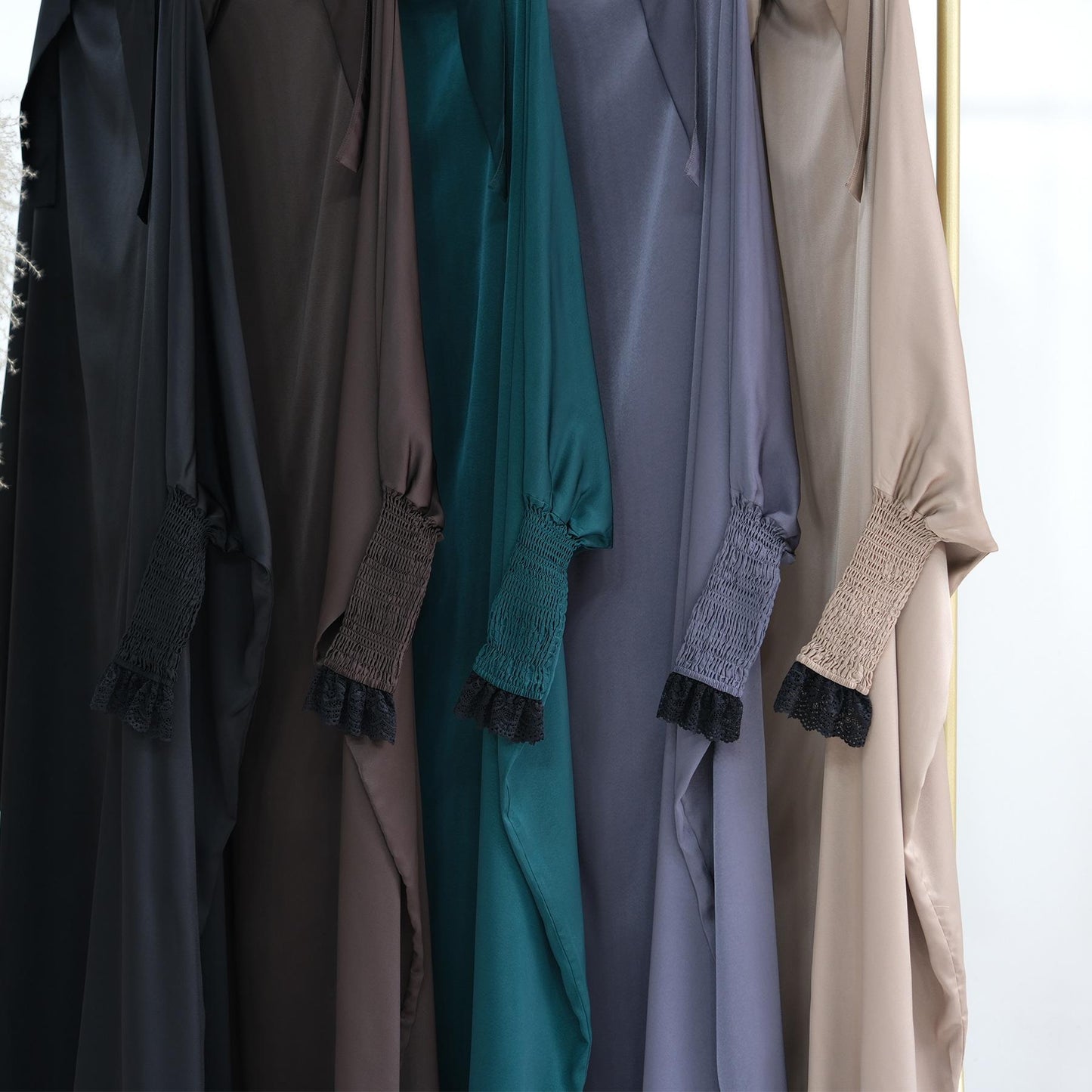 HAYA HAYA0721 Solid Color Robe Dress with A Large Swing