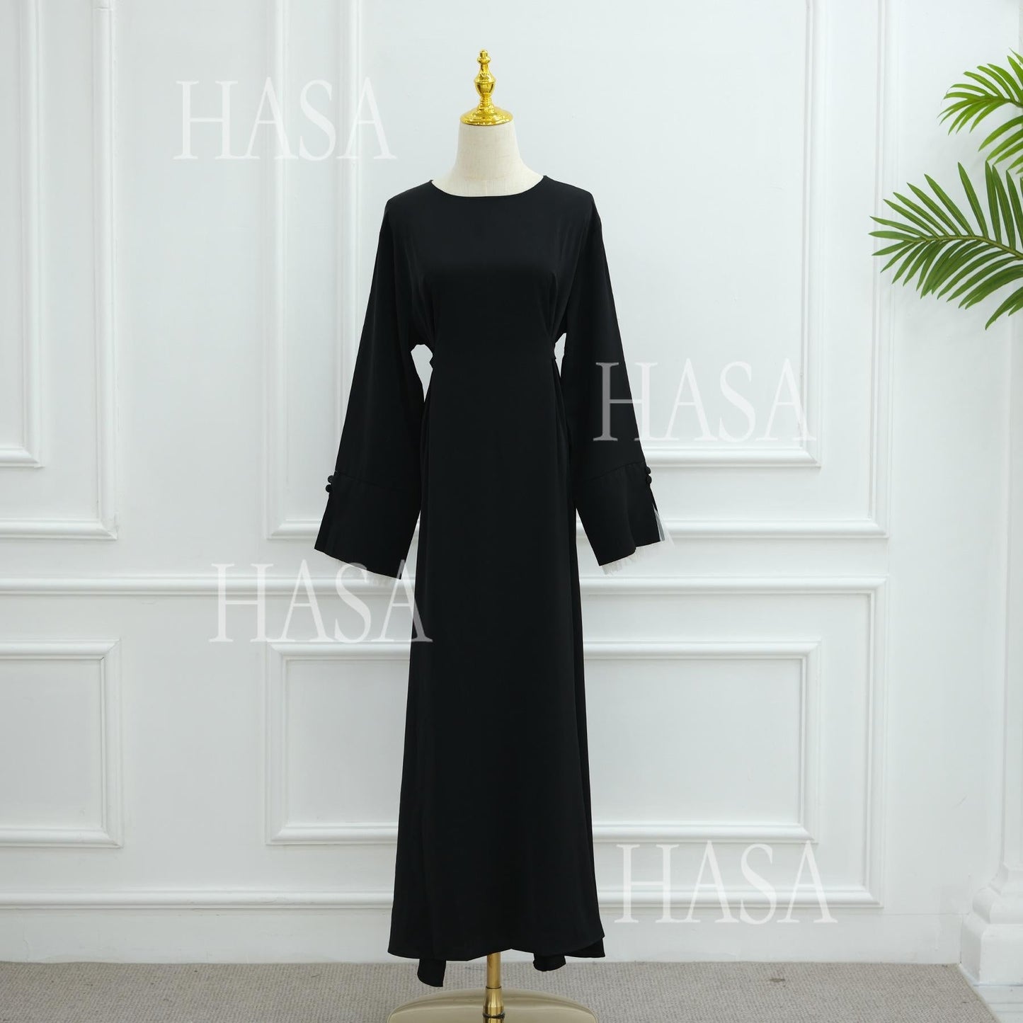 HASA's series HA6507 Simple style spliced lace robe dress (headscarf not included)