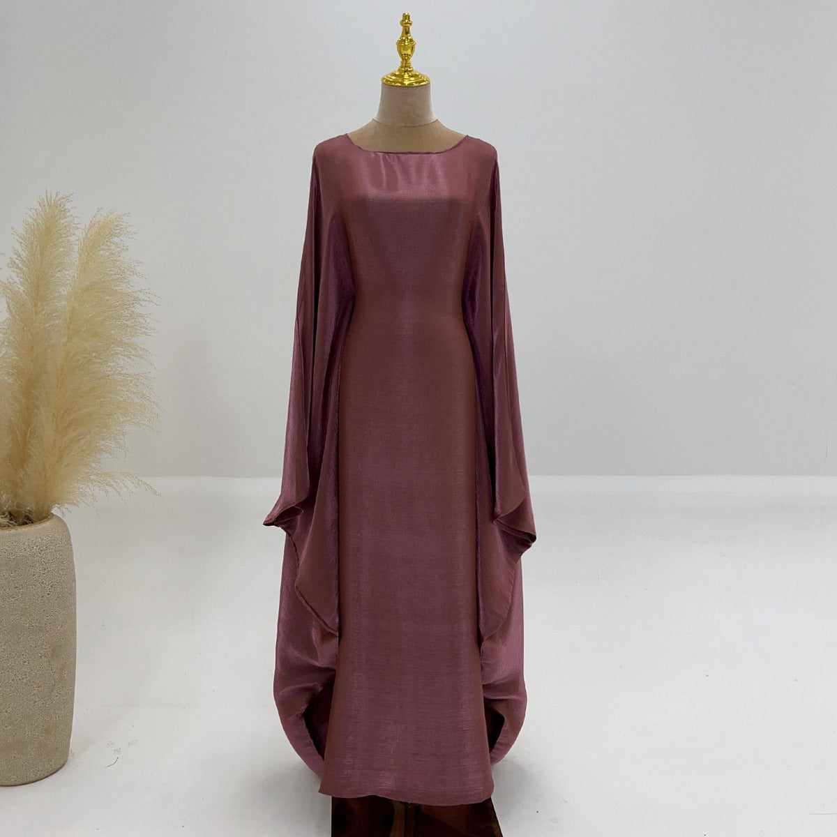 HA1348 Elegant Kaftan in Gold Cotton – 20 Vibrant Colors Available