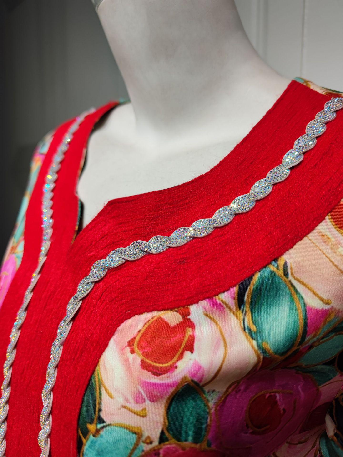 HAYA HAYA1073 Fashionable Embroidered Dress