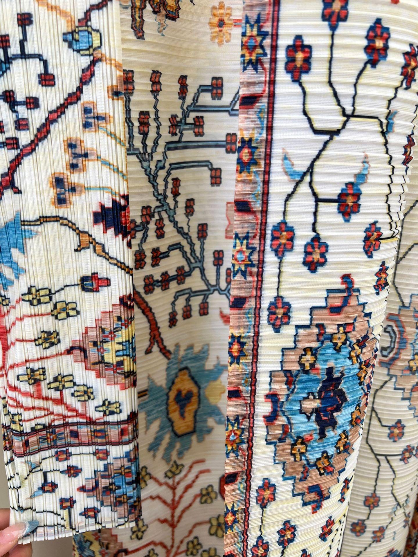 HS6720  White Abaya with Vibrant Multicolor Prints