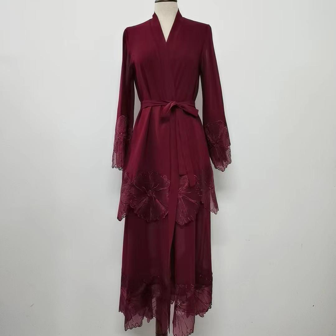 HAYA HAYA1025 1pcs Lace Embroidery Double-Layer Cardigan