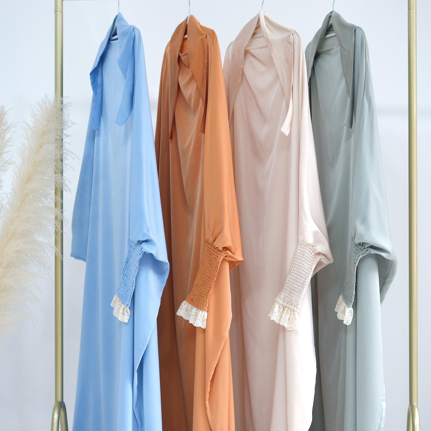 HAYA HAYA0721 Solid Color Robe Dress with A Large Swing