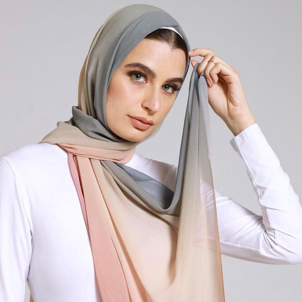 HAYA HA1148 New Gradient Chiffon Headscarf