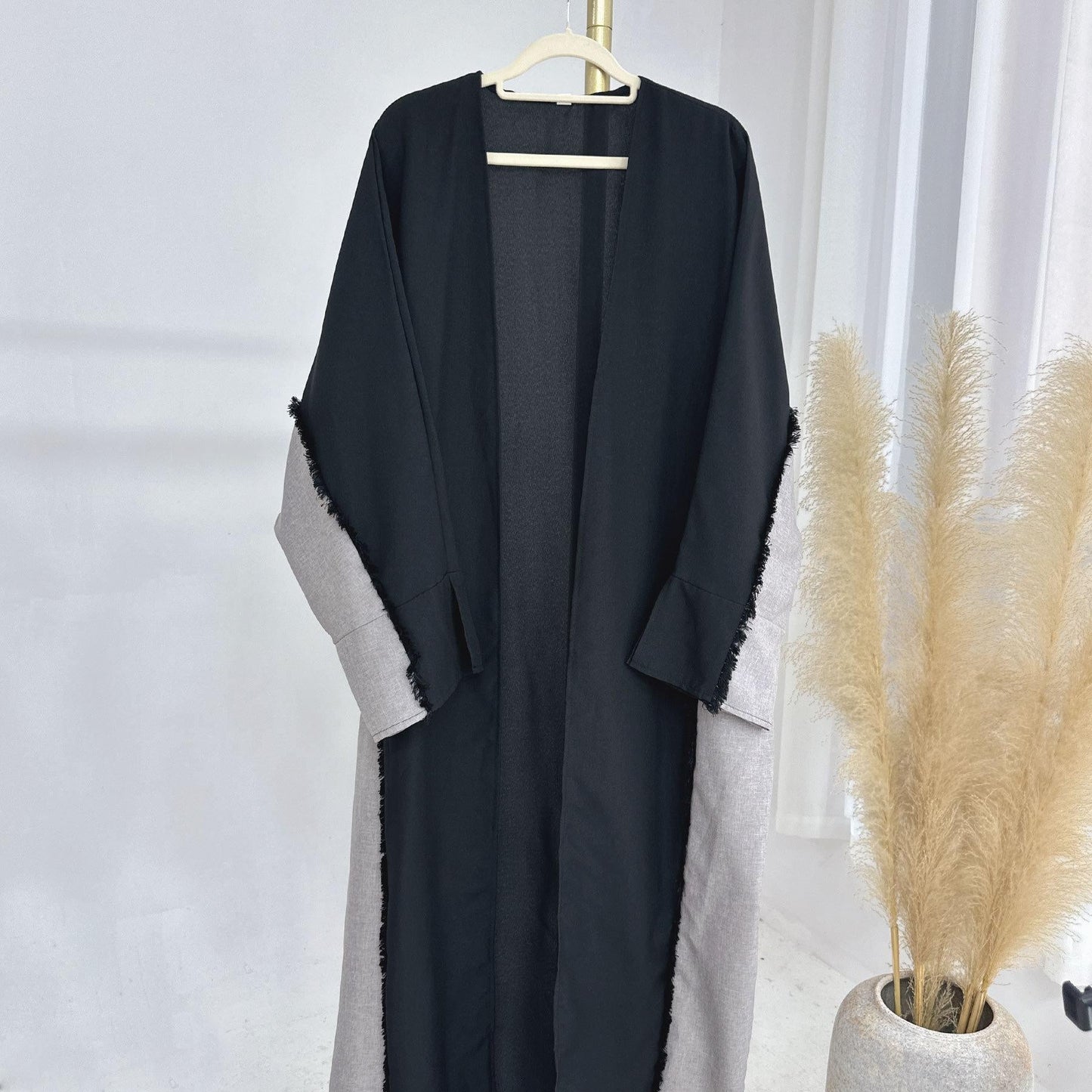 HA5606 Stylish Patchwork Robe - Cardigan and Dress Style