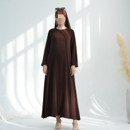 HA6513 Double-layered sleeve chiffon cardigan two-piece robe abaya (headscarf not included)