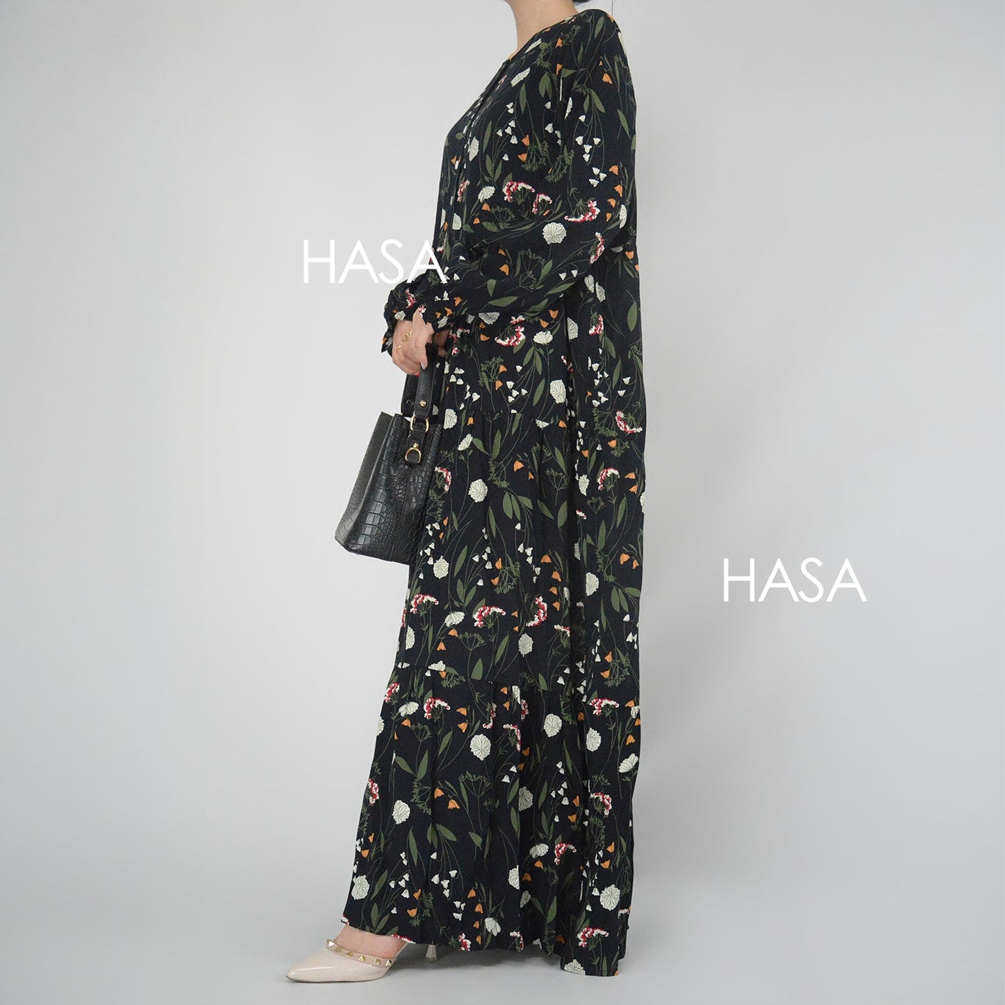 HAYA  Summer rayon dress front button design HAYA0620