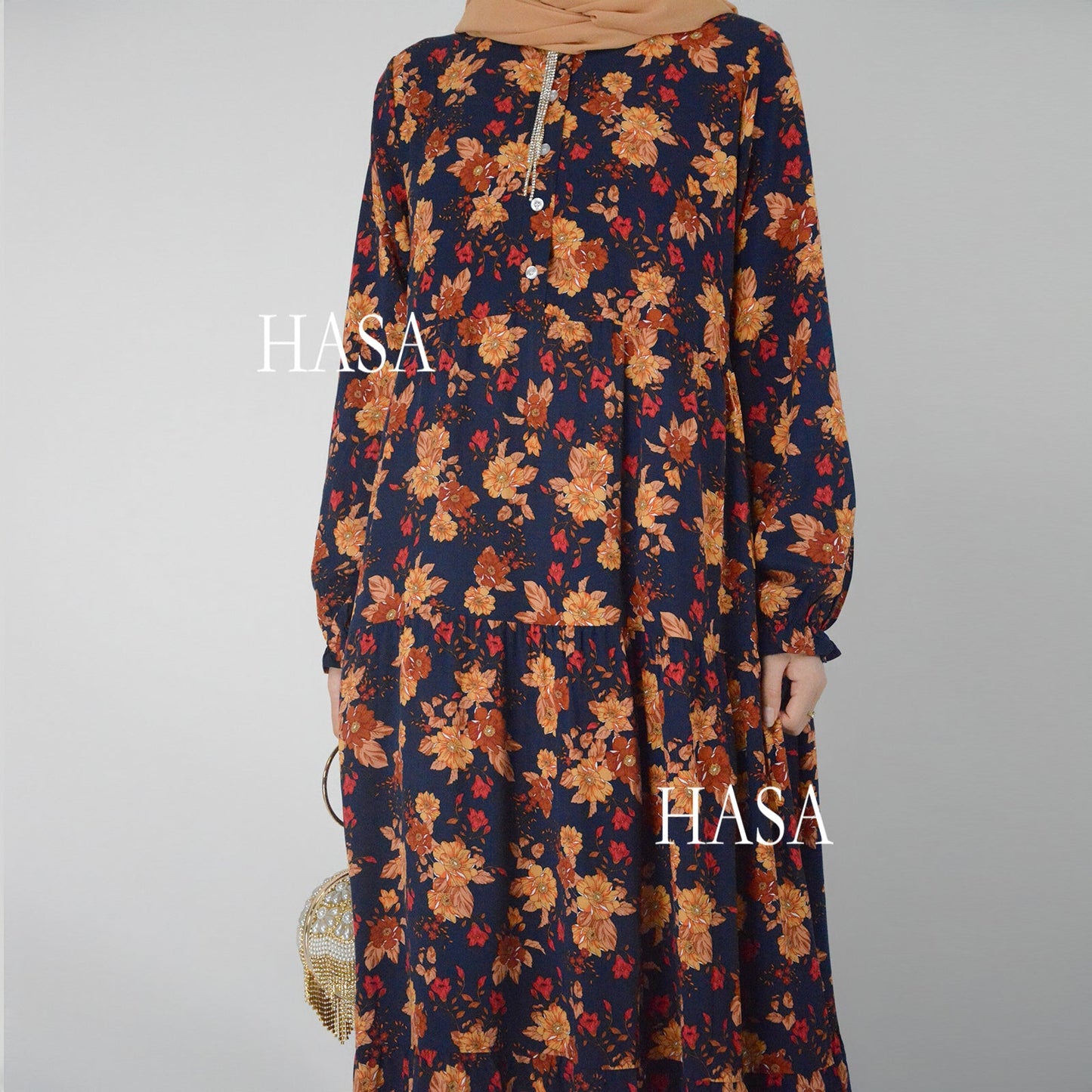 HAYA  Summer rayon dress front button design HAYA0620