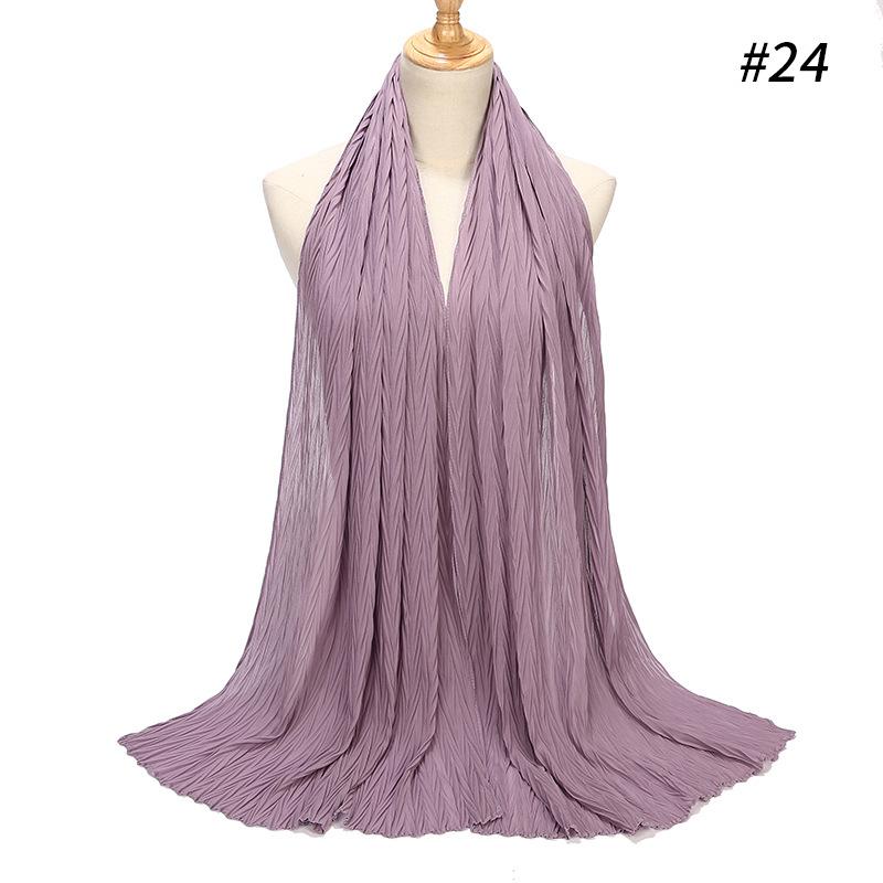 HAYA HA1137 Pearl Chiffon Baotou Scarf