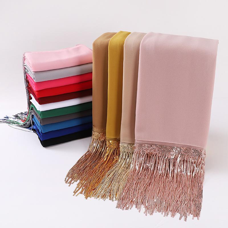 HAYA HA1139 Pearl Chiffon Scarf