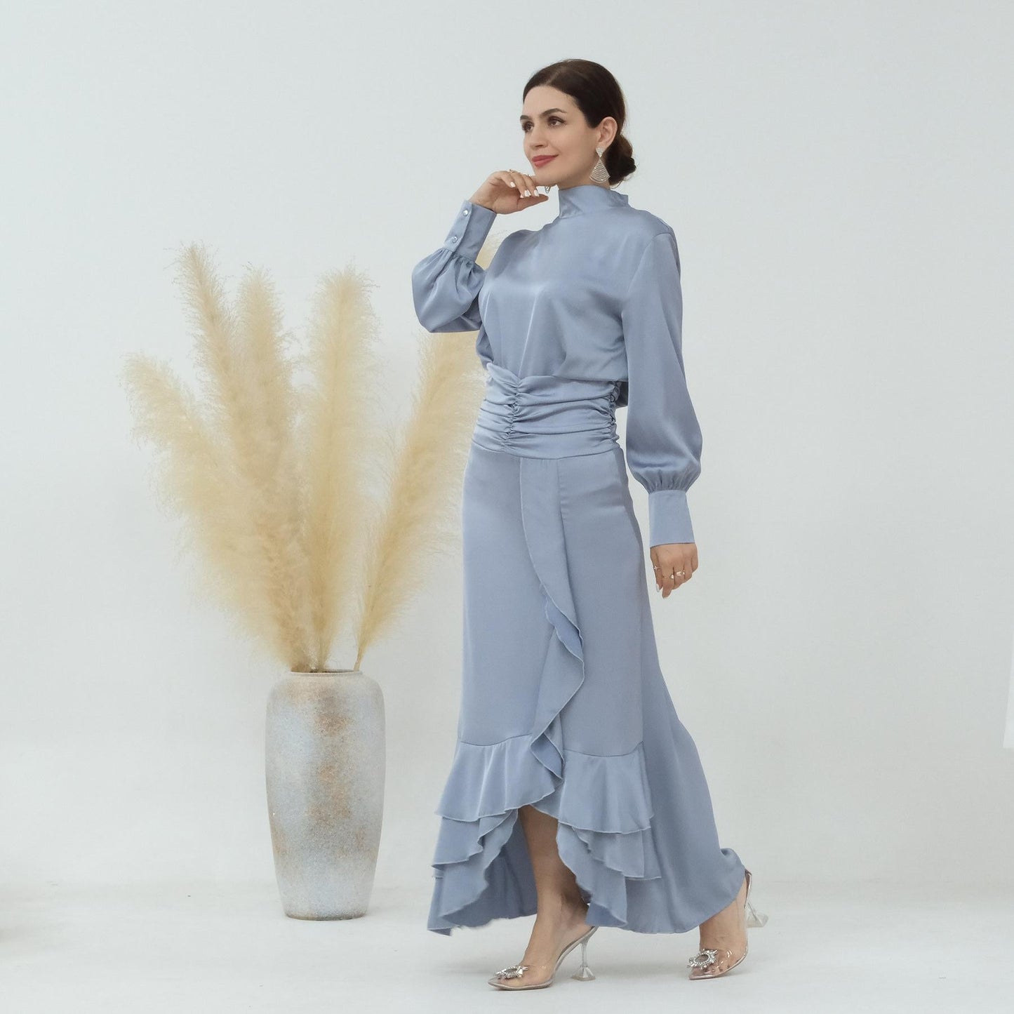 HAYA HAYA0718 Solid Colour High Neck Slimming Set