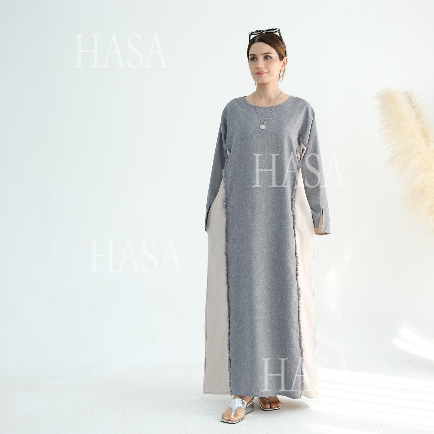 HA5606 Stylish Patchwork Robe - Cardigan and Dress (belt Pockets Only on Dress) party  wear red dress graduation  dress thick  thigh 2  part bow  outfits