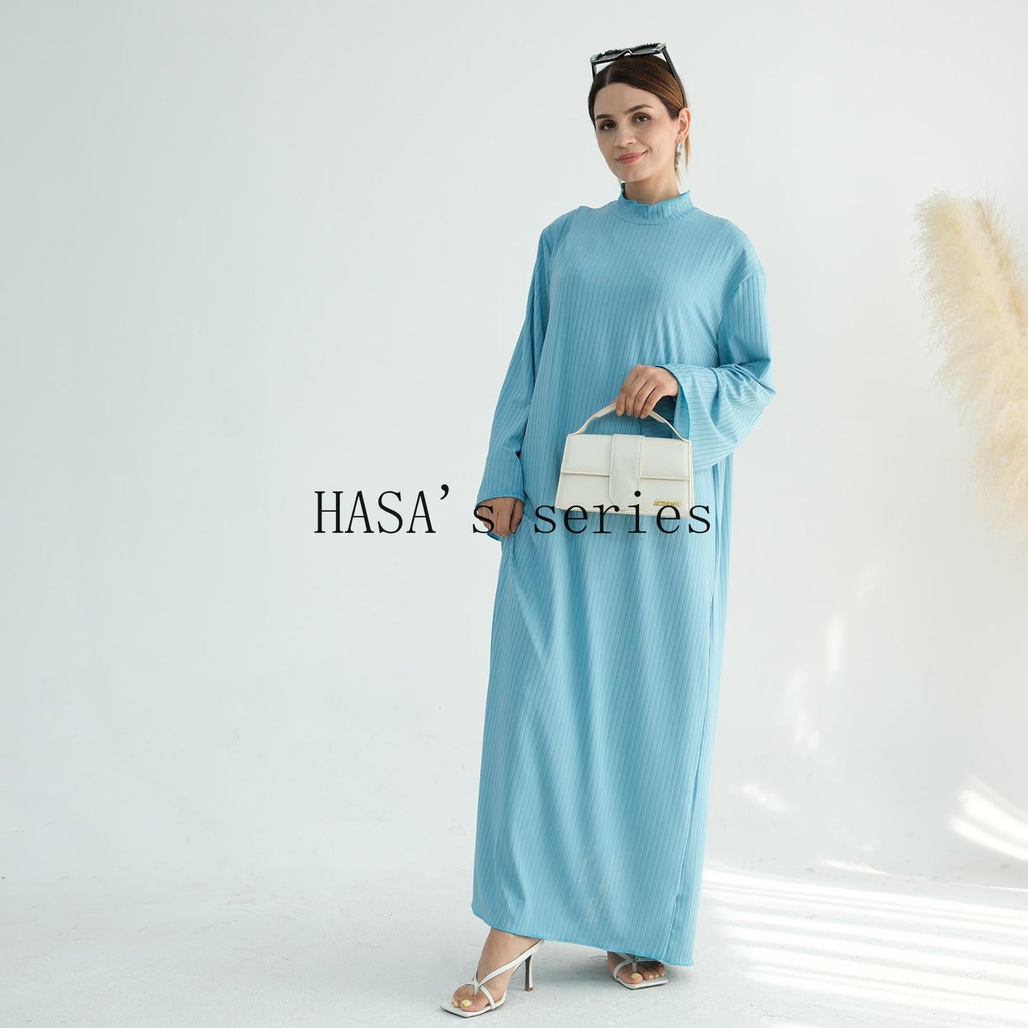 HA5509 Beautiful Stand Collar Dress Robe - Lightweight multi-color design, comfortable and stylish party  wear red dress thick  thigh 2  part bow  outfits
