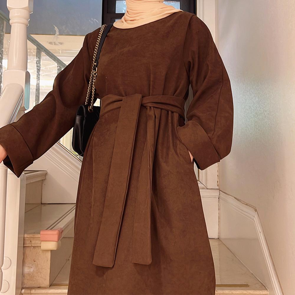 HAYA HAYA1011 Solid Color Tunic Dress